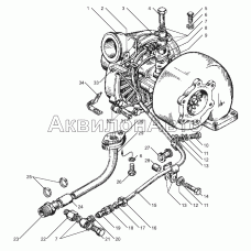 Трубки подвода и слива масла турбокомпрессора