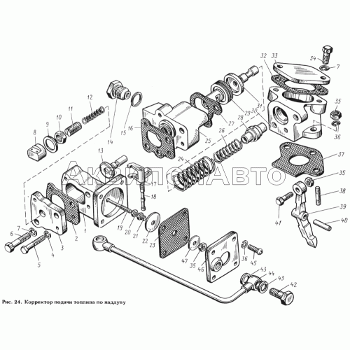 Коллектор подачи топлива по наддуву