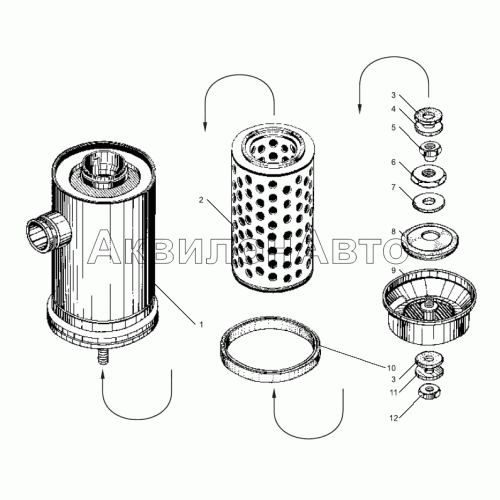 Воздушный фильтр двигателей ЯМЗ-238БЕ, ЯМЗ-238БЕ2 Воздушный фильтр двигателей ЯМЗ-238БЕ, ЯМЗ-238БЕ2