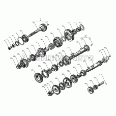 Валы и шестерни коробок передач ЯМЗ-238ВМ5, ЯМЗ-238ВМ7, ЯМЗ-238ВК7