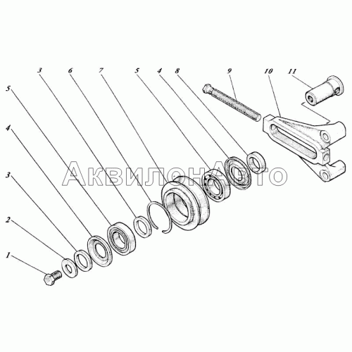 Ролик натяжной с кронштейном 442-56-13с12 Ролик натяжной с кронштейном 442-56-13с12