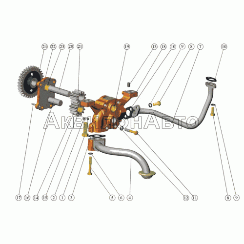 Установка масляного насоса. Установка приёмника масляного насоса Установка масляного насоса. Установка приёмника масляного насоса