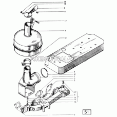 Система выпускная СМД-14НГ,-14БН,-15Н,-19,-20