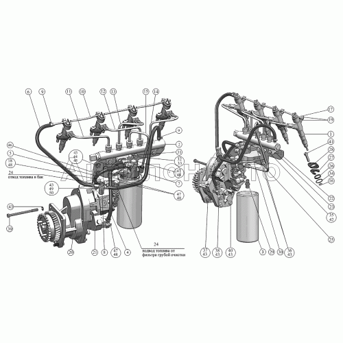 Топливные трубопроводы и установка топливной аппаратуры. (с системой топливоподачи «Common Rail») Топливные трубопроводы и установка топливной аппаратуры. (с системой топливоподачи «Common Rail»)