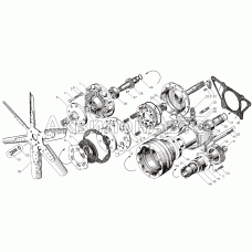 Вентилятор и привод вентилятора двигателя ЯМЗ-238НД5