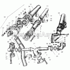 Трубы водяные двигателей ЯМЗ-240Н, ЯМЗ-240П