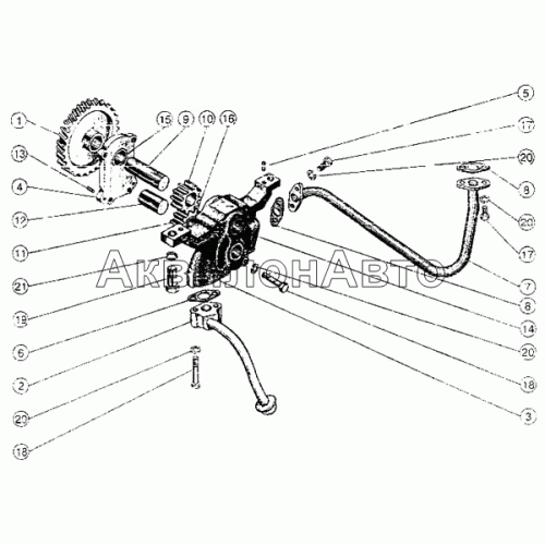 Приемник масляного наcoca и масляный насос