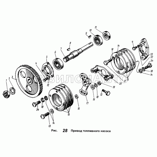 Привод топливного насоса высокого давления