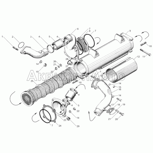 Теплообменник жидкостно-масляный трубчатый Теплообменник жидкостно-масляный трубчатый