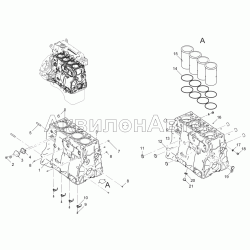 Блок цилиндров 5340-30-100200-010 Блок цилиндров 5340-30-100200-010