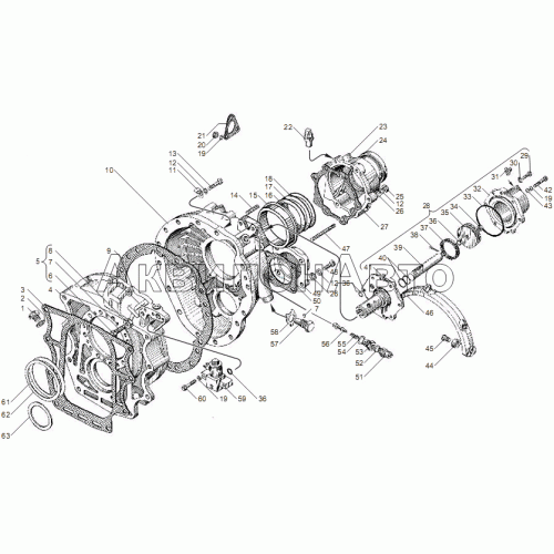 Картер демультипликатора КП ЯМЗ-2381 Картер демультипликатора КП ЯМЗ-2381