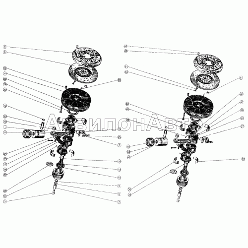 Поршни и шатуны. Коленчатый вал и маховик Поршни и шатуны. Коленчатый вал и маховик