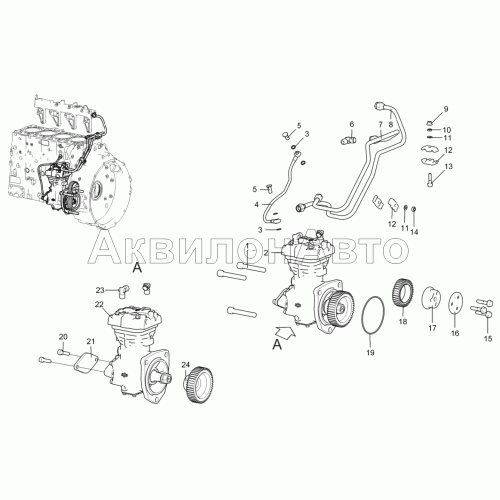Компрессор пневматического тормоза