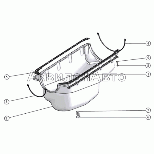 Установка масляного картера Установка масляного картера