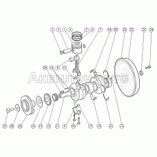Кривошипно-шатунный механизм. Установка маховика Кривошипно-шатунный механизм. Установка маховика