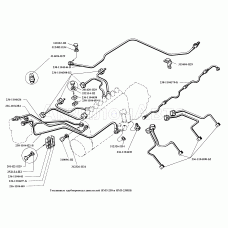 Топливные трубопроводы двигателей ЯМЗ-238 и ЯМЗ-238НБ