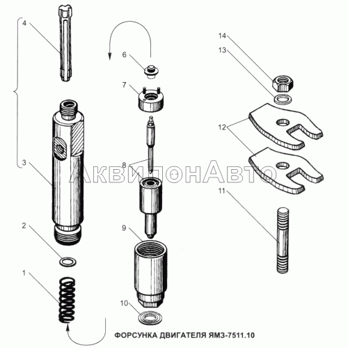 Форсунка двигателя ЯМЗ-7511.10