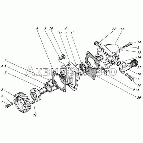 Насосы шестеренные с приводами 440-26с1-02 Насосы шестеренные с приводами 440-26с1-02