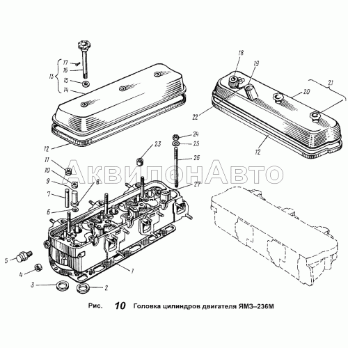 Головка цилиндров двигателя ЯМЗ-236М