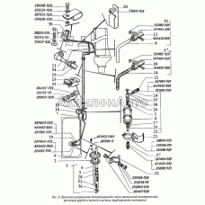 Приемное устройство топливопровода, насос топливный электрический, фильтры грубой и тонкой очистки, трубопроводы топливные
