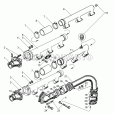 Трубопроводы системы охлаждения ЯМЗ-240БМ2