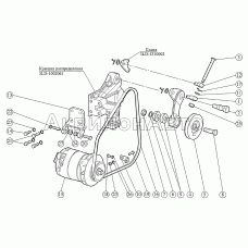 Установка генератора (вариант с расположением генератора “внизу” ) Установка генератора (вариант с расположением генератора “внизу” )