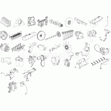 Схема деления двигателя ЯМЗ-53602-10, ЯМЗ-53622-10, ЯМЗ-53642-10 на сборочные единицы