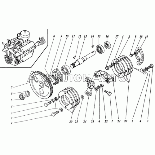 Привод топливного насоса высокого давления