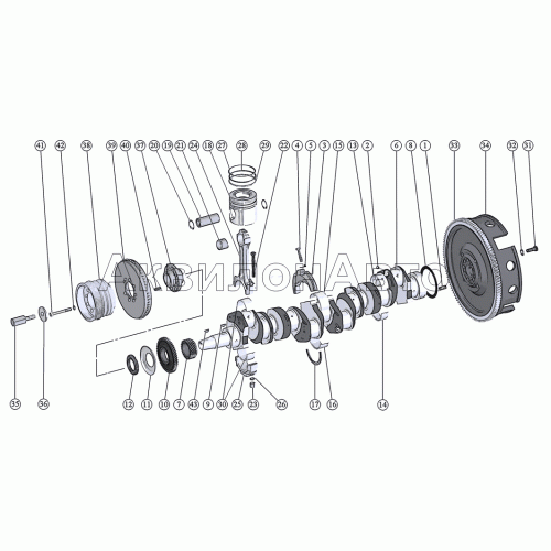 Вал коленчатый. Установка поршневой группы Установка маховика