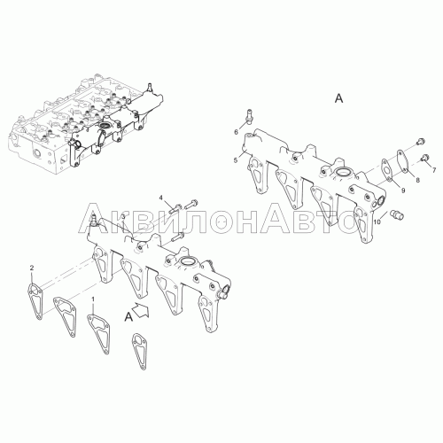 Труба распределительная (для двигателя ЯМЗ-53442) 53441-30-130300-010