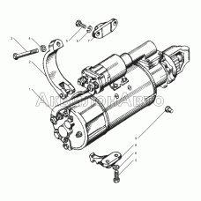 Стартер в сборе и его крепление