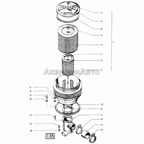 Воздухоочиститель СМД-60, -62, -64, -66, -72
