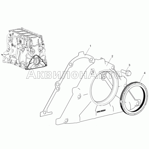 Крышка блока передняя 5340-30-100200-020 Крышка блока передняя 5340-30-100200-020