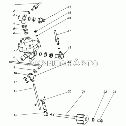 Регулятор тормозных сил с присоединительной арматурой