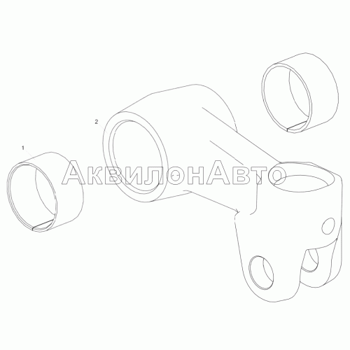 236-1007183-Б Толкатель с втулками в сборе