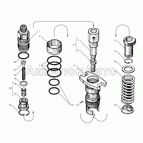 Секция топливного насоса высокого давления