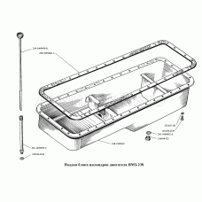 Поддон блока цилиндров двигателя ЯМЗ-238