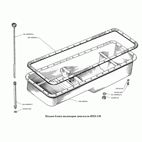 Поддон блока цилиндров двигателя ЯМЗ-238