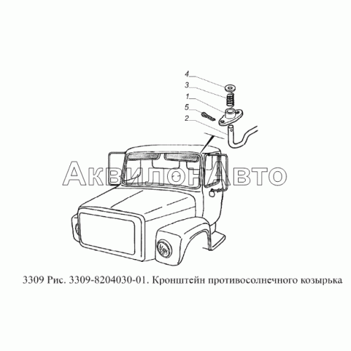 Кронштейн противосолнечного козырька