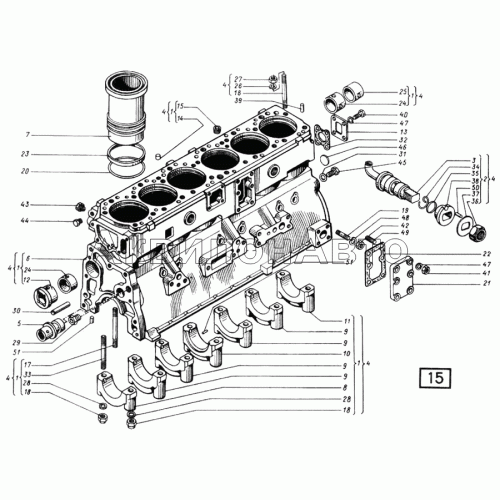 Блок-картер СМД-31, -31А, -31.01, 31Б.04