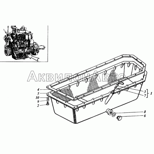Крышка картера нижняя