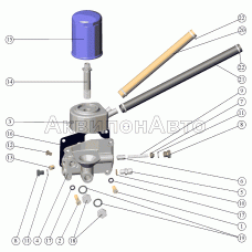 Установка масляного фильтра с ЖМТ. Установка патрубков (для Д-245)