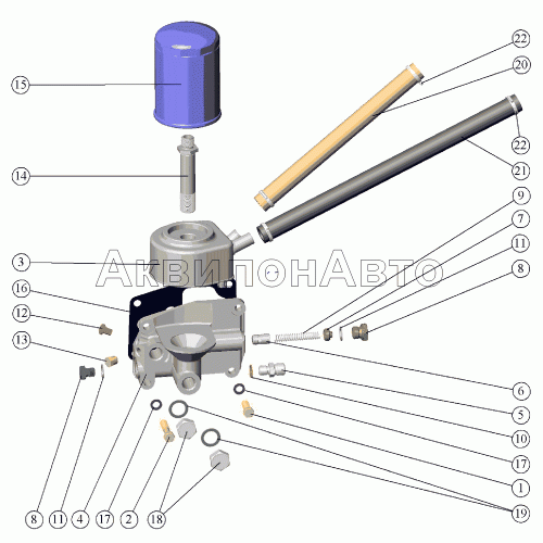 Установка масляного фильтра с ЖМТ. Установка патрубков (для Д-245) Установка масляного фильтра с ЖМТ. Установка патрубков (для Д-245)
