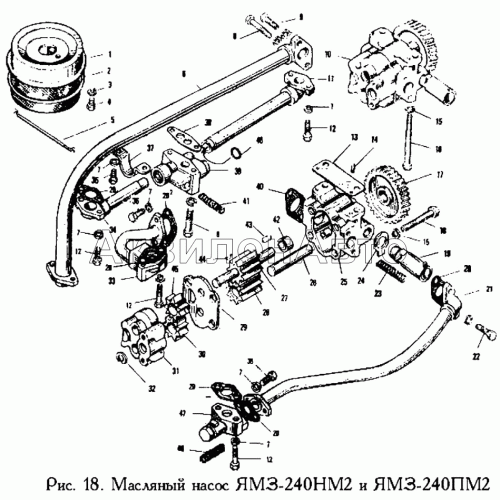 Масляный насос двигателей ЯМЗ-240НМ2 и ЯМЗ-240ПМ2