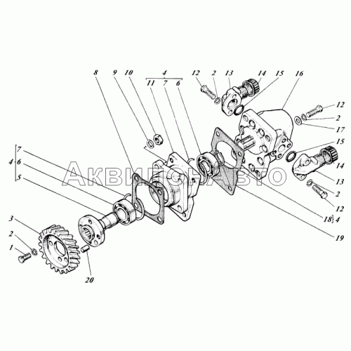 Насосы шестеренные с приводами 440-26с1 Насосы шестеренные с приводами 440-26с1