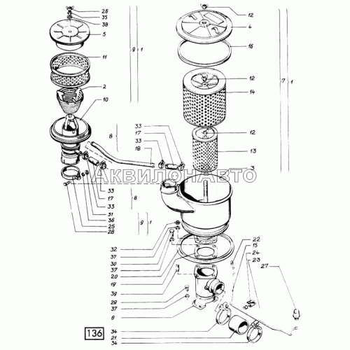 Воздухоочиститель СМД-60, -62, -64, -66, -72