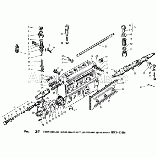 Топливный насос высокого давления двигателя ЯМЗ-236М
