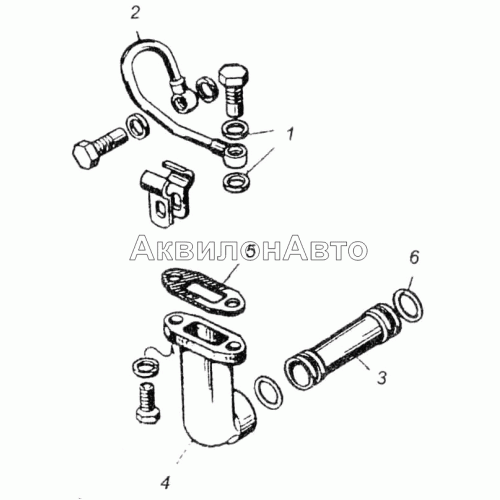 Трубки подвода и отвода масла турбокомпрессора ТКР-11