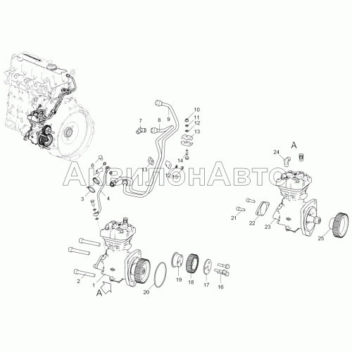 Компрессор пневматического тормоза
