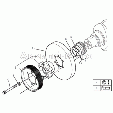Демпфер и шкив вала коленчатого